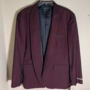 NWT INC International Concepts Men's Burgundy Milan Slim Fit Blazer Jacket